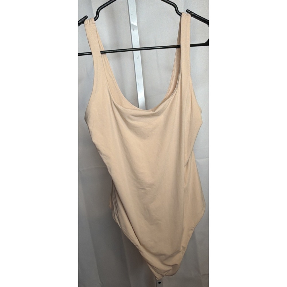 Auden Women's 4-Way Stretch Tank Bodysuit Beige Size  Large - NEW - Picture 4 of 12